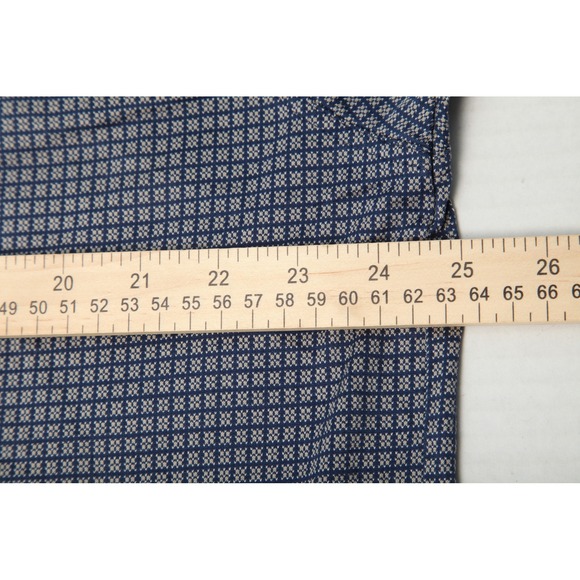 Amen Corner Masters Golf Polo Shirt Mens XL Blue Geometric Short Sleeve - Picture 8 of 11